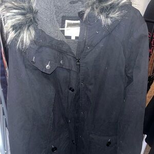 Women's Black Hooded Jacket